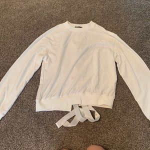 white shein sweatshirt